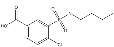 3-[butyl(methyl)sulfamoyl]-4-chlorobenzoic acid 结构式