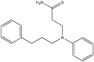 3-[phenyl(3-phenylpropyl)amino]propanethioamide 结构式