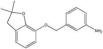 3-{[(2,2-dimethyl-2,3-dihydro-1-benzofuran-7-yl)oxy]methyl}aniline 结构式