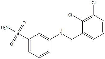 3-{[(2,3-dichlorophenyl)methyl]amino}benzene-1-sulfonamide 结构式