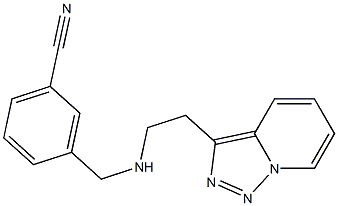 3-{[(2-{[1,2,4]triazolo[3,4-a]pyridin-3-yl}ethyl)amino]methyl}benzonitrile 结构式