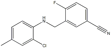 3-{[(2-chloro-4-methylphenyl)amino]methyl}-4-fluorobenzonitrile 结构式