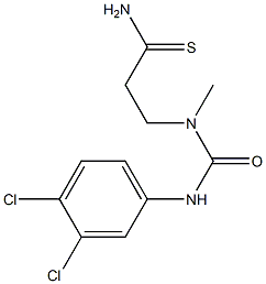3-{[(3,4-dichlorophenyl)carbamoyl](methyl)amino}propanethioamide 结构式