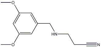 3-{[(3,5-dimethoxyphenyl)methyl]amino}propanenitrile 结构式