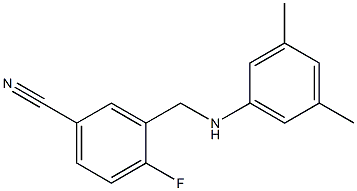 3-{[(3,5-dimethylphenyl)amino]methyl}-4-fluorobenzonitrile 结构式