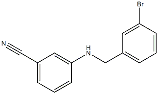 3-{[(3-bromophenyl)methyl]amino}benzonitrile 结构式