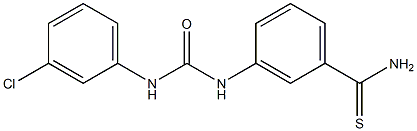 3-{[(3-chlorophenyl)carbamoyl]amino}benzene-1-carbothioamide 结构式