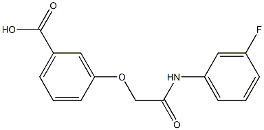 3-{[(3-fluorophenyl)carbamoyl]methoxy}benzoic acid 结构式