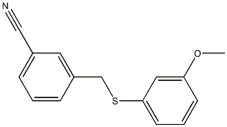 3-{[(3-methoxyphenyl)sulfanyl]methyl}benzonitrile 结构式