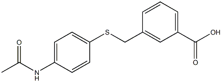 3-{[(4-acetamidophenyl)sulfanyl]methyl}benzoic acid 结构式