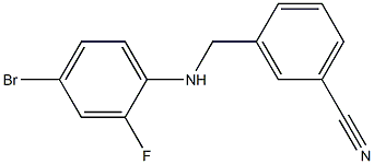 3-{[(4-bromo-2-fluorophenyl)amino]methyl}benzonitrile 结构式