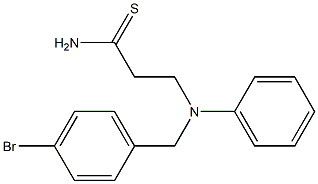 3-{[(4-bromophenyl)methyl](phenyl)amino}propanethioamide 结构式