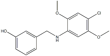 3-{[(4-chloro-2,5-dimethoxyphenyl)amino]methyl}phenol 结构式