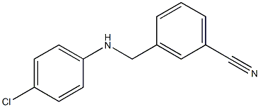 3-{[(4-chlorophenyl)amino]methyl}benzonitrile 结构式