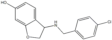 3-{[(4-chlorophenyl)methyl]amino}-2,3-dihydro-1-benzofuran-6-ol 结构式