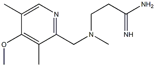 3-{[(4-methoxy-3,5-dimethylpyridin-2-yl)methyl](methyl)amino}propanimidamide 结构式