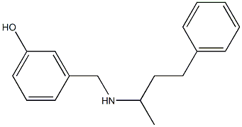 3-{[(4-phenylbutan-2-yl)amino]methyl}phenol 结构式