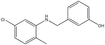 3-{[(5-chloro-2-methylphenyl)amino]methyl}phenol 结构式