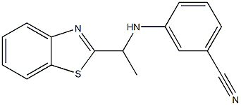 3-{[1-(1,3-benzothiazol-2-yl)ethyl]amino}benzonitrile 结构式