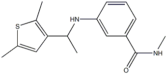 3-{[1-(2,5-dimethylthiophen-3-yl)ethyl]amino}-N-methylbenzamide 结构式