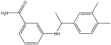 3-{[1-(3,4-dimethylphenyl)ethyl]amino}benzamide 结构式