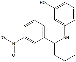 3-{[1-(3-nitrophenyl)butyl]amino}phenol 结构式