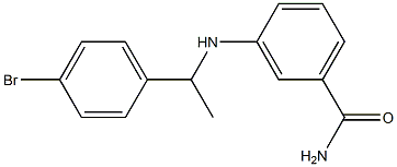 3-{[1-(4-bromophenyl)ethyl]amino}benzamide 结构式