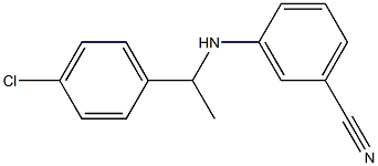 3-{[1-(4-chlorophenyl)ethyl]amino}benzonitrile 结构式
