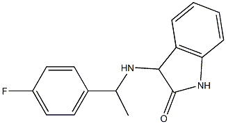 3-{[1-(4-fluorophenyl)ethyl]amino}-2,3-dihydro-1H-indol-2-one 结构式