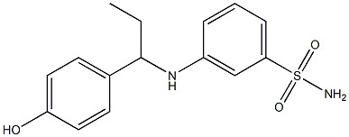 3-{[1-(4-hydroxyphenyl)propyl]amino}benzene-1-sulfonamide 结构式