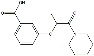 3-{[1-oxo-1-(piperidin-1-yl)propan-2-yl]oxy}benzoic acid 结构式