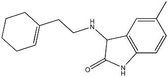 3-{[2-(cyclohex-1-en-1-yl)ethyl]amino}-5-methyl-2,3-dihydro-1H-indol-2-one 结构式