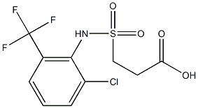 3-{[2-chloro-6-(trifluoromethyl)phenyl]sulfamoyl}propanoic acid 结构式