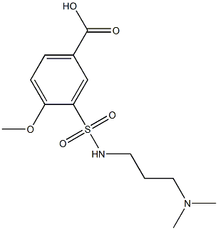 3-{[3-(dimethylamino)propyl]sulfamoyl}-4-methoxybenzoic acid 结构式