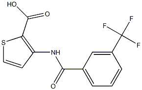 3-{[3-(trifluoromethyl)benzene]amido}thiophene-2-carboxylic acid 结构式