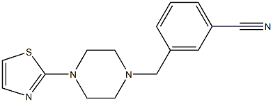 3-{[4-(1,3-thiazol-2-yl)piperazin-1-yl]methyl}benzonitrile 结构式