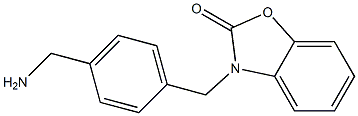 3-{[4-(aminomethyl)phenyl]methyl}-2,3-dihydro-1,3-benzoxazol-2-one 结构式