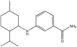 3-{[5-methyl-2-(propan-2-yl)cyclohexyl]amino}benzamide 结构式