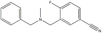 3-{[benzyl(methyl)amino]methyl}-4-fluorobenzonitrile 结构式