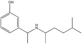 3-{1-[(5-methylhexan-2-yl)amino]ethyl}phenol 结构式