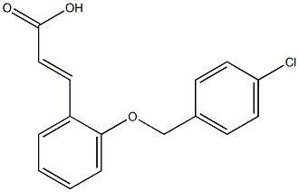 3-{2-[(4-chlorophenyl)methoxy]phenyl}prop-2-enoic acid 结构式