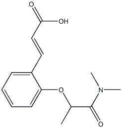 3-{2-[1-(dimethylcarbamoyl)ethoxy]phenyl}prop-2-enoic acid 结构式