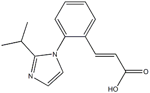 3-{2-[2-(propan-2-yl)-1H-imidazol-1-yl]phenyl}prop-2-enoic acid 结构式