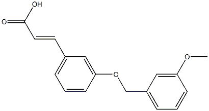 3-{3-[(3-methoxyphenyl)methoxy]phenyl}prop-2-enoic acid 结构式