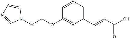 3-{3-[2-(1H-imidazol-1-yl)ethoxy]phenyl}prop-2-enoic acid 结构式