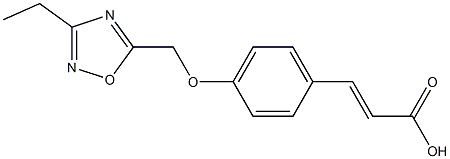 3-{4-[(3-ethyl-1,2,4-oxadiazol-5-yl)methoxy]phenyl}prop-2-enoic acid 结构式