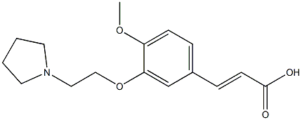 3-{4-methoxy-3-[2-(pyrrolidin-1-yl)ethoxy]phenyl}prop-2-enoic acid 结构式