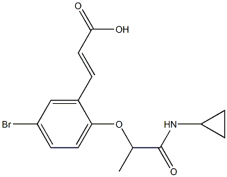 3-{5-bromo-2-[1-(cyclopropylcarbamoyl)ethoxy]phenyl}prop-2-enoic acid 结构式