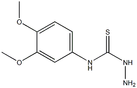 3-amino-1-(3,4-dimethoxyphenyl)thiourea 结构式