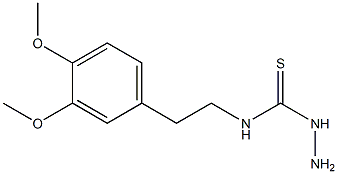 3-amino-1-[2-(3,4-dimethoxyphenyl)ethyl]thiourea 结构式